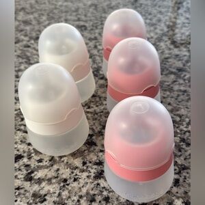 Nanobebe Pink and White Baby Bottles